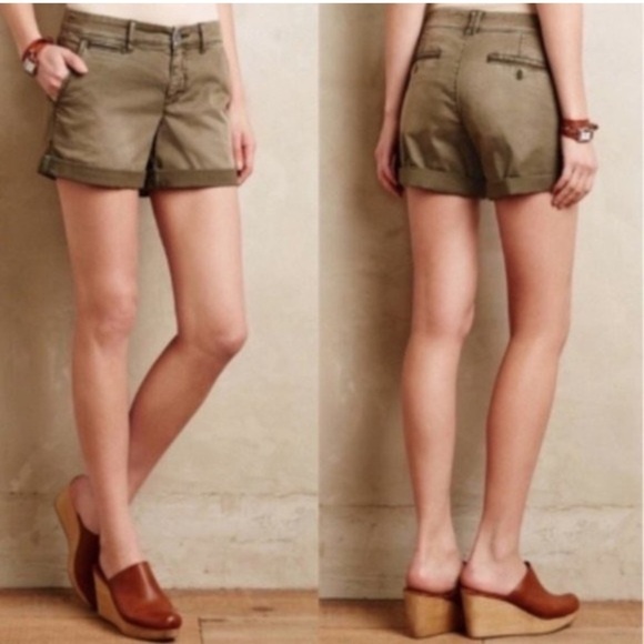 Anthropologie Pants - Anthro Pilcro Hyphen Shorts In Khaki